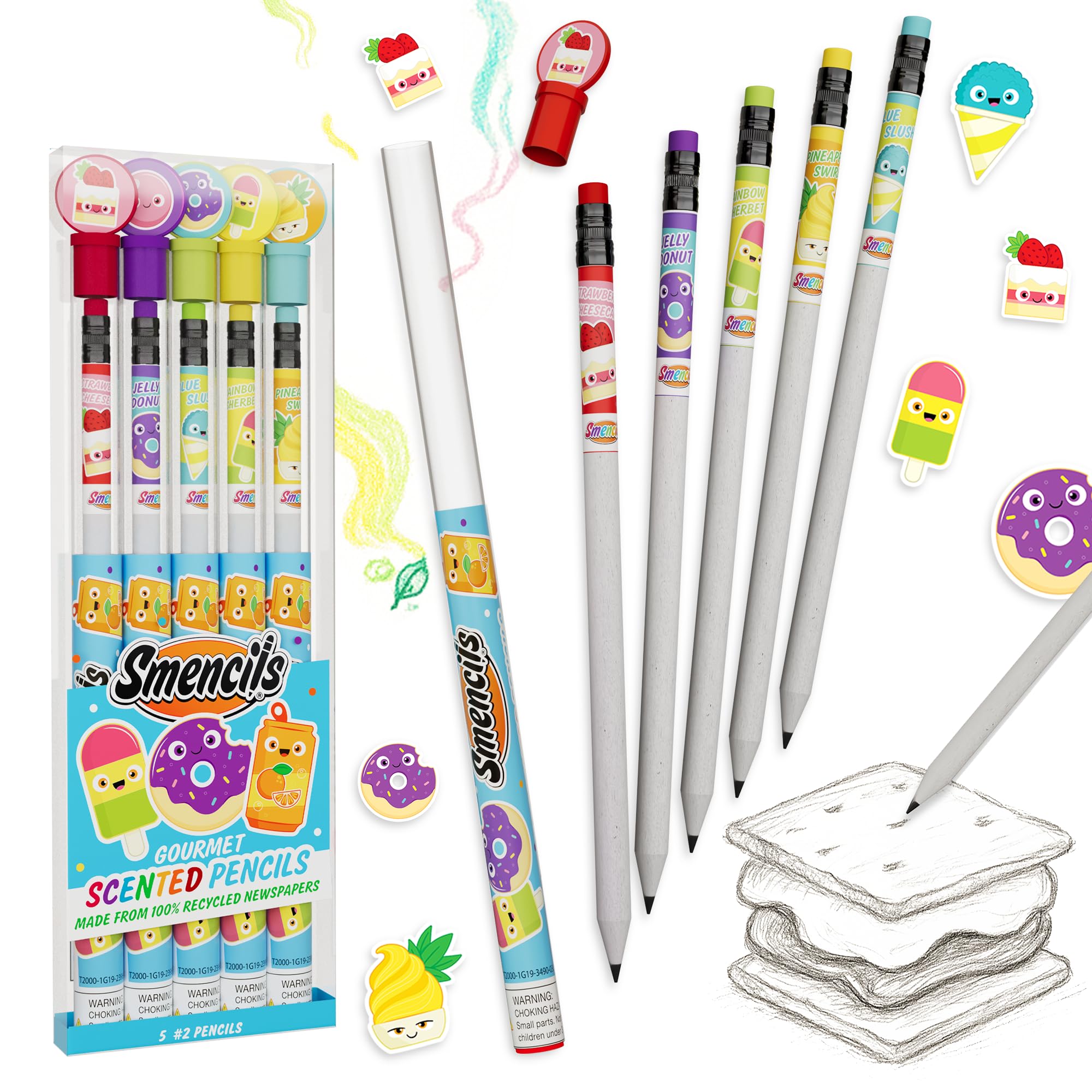 Amazon.com: Graphite Smencils - HB #2 Scented Pencils, 5 Count by